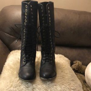 MADDEN GIRL TALL LACE-UP BOOTS
